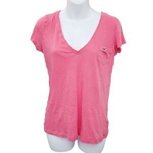2/$20 Hollister Classic Pink Top Blouse 100% Cotton Size: Small